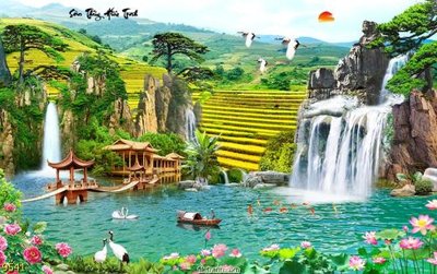 Ảnh gốc file in lụa File tranh phong thủy 9541 chi tiết