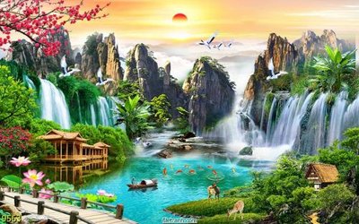 File ảnh File tranh phong thủy 9563 (gốc) in standee