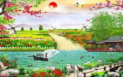 File tranh File tranh phong thủy 9574 (bản gốc) treo phòng ăn