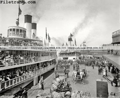 File tranh in trần A Splendid Outing_ 1901 (ảnh gốc siêu nét)