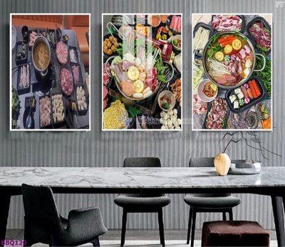 File gốc File in tranh treo quán lẩu bbq BBQ120 (dành cho trang trí nội thất)