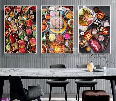 File ảnh File in tranh treo quán lẩu bbq BBQ132 (gốc) trang trí khách sạn