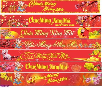 File gốc file inbăng rôn chúc mừng năm mới BR12 (chủ đề hiện đại) trang trí