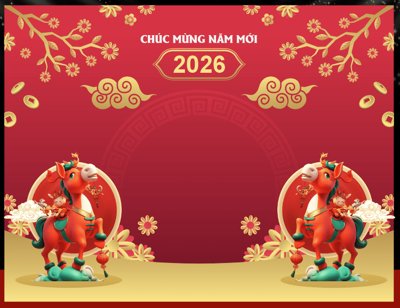 Tải file gốc Backdrop Happy New Year 2026 file corel #2 (in khổ lớn) quảng cáo