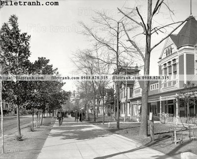 Hình ảnh file gốc in trần nhà Bathhouse Row_ 1910