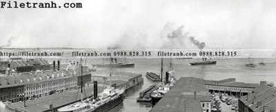 Ảnh gốc Boston Harbor_ 1906_001 (nét căng) in mica