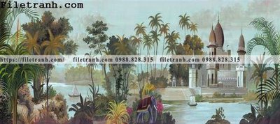 File gốc Buc tuong nen hong hac rung nhiet doi Bac Au 122 (thiết kế) cho in ấn