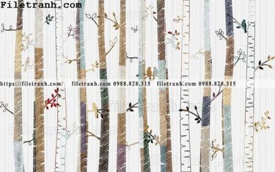 Download file tranh Buc tuong nen hong hac rung nhiet doi Bac Au 206 (file gốc PSD)