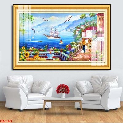File tranh File tranh sơn dầu châu âu CA143 (bản gốc) in canvas