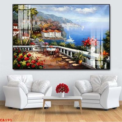 File tranh quảng cáo File tranh sơn dầu châu âu CA191 (download file gốc)