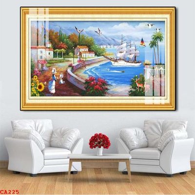 Tải file File tranh sơn dầu châu âu CA225 (ảnh gốc) in tráng gương