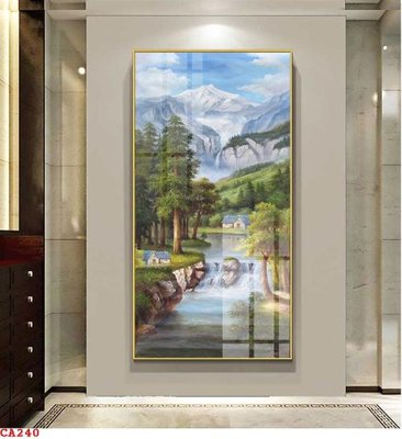 File gốc File tranh sơn dầu châu âu CA240 (in tráng gương) sang trọng