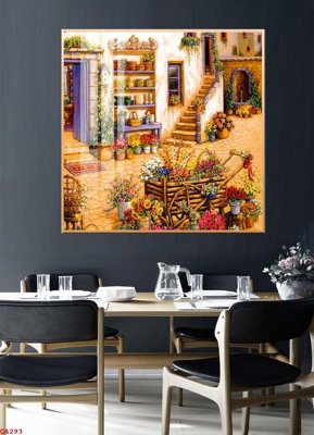 File gốc File tranh sơn dầu châu âu CA293 (ảnh chi tiết) để in lụa