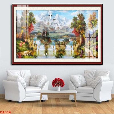 Ảnh gốc file in lụa File tranh sơn dầu châu âu CA316 chi tiết