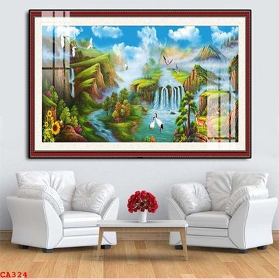 Download file gốc File tranh sơn dầu châu âu CA324 (in mica) trang trí