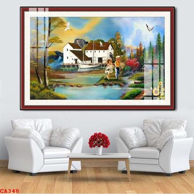 File PSD in ấn File tranh sơn dầu châu âu CA348 (chất lượng cao)