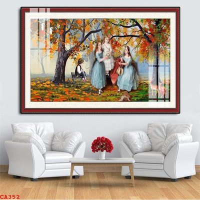 File gốc File tranh sơn dầu châu âu CA352 (cho in 3D) độc đáo