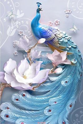 File tranh File gốc tranh chim công CC103 (ảnh gốc) chi tiết rõ ràng