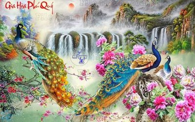 Tải file File gốc tranh chim công CC14 (gốc) làm file tranh quảng cáo