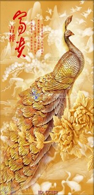 Ảnh mô tả file gốc in mica File gốc tranh chim công CC152