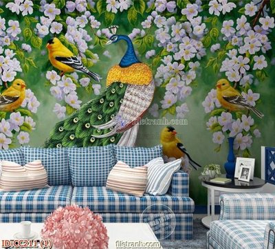 Tải file File gốc tranh chim công CC211 (gốc) in ấn chất lượng