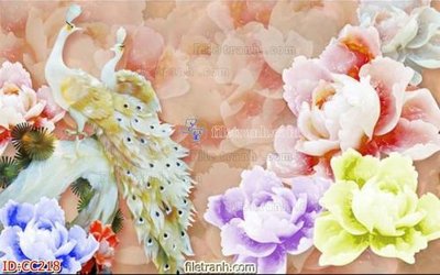 File tranh File gốc tranh chim công CC218 (ảnh gốc) chi tiết rõ ràng