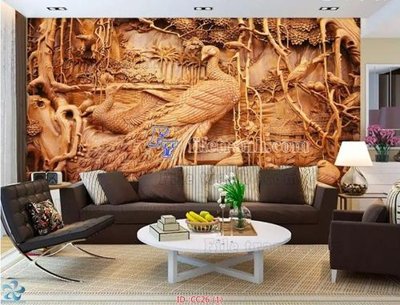 Download file gốc File gốc tranh chim công CC26 (in mica) trang trí