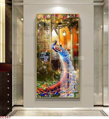 Download file File gốc tranh chim công CC307 (gốc) cho xưởng in