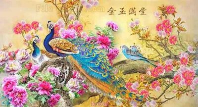 Tải file File gốc tranh chim công CC33 (gốc) in tranh tráng gương