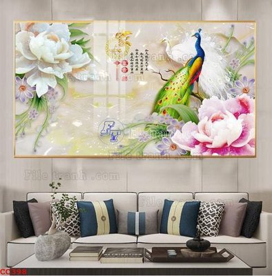 File gốc File gốc tranh chim công CC398 (phong cách) cổ điển