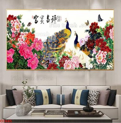 File gốc File gốc tranh chim công CC445 (in ấn) không giới hạn