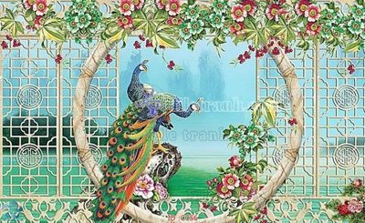 Ảnh mô tả file gốc in mica File gốc tranh chim công CC56