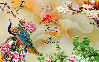 Tải file File gốc tranh chim công CC6055 (gốc) in tranh tráng gương