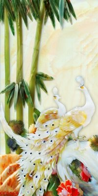 Tải file File gốc tranh chim công CC6154 (ảnh gốc) in gạch men