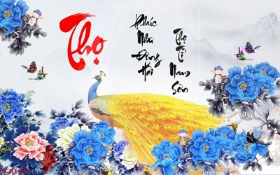 File gốc File gốc tranh chim công CC6163 (in lụa) tranh mã đáo