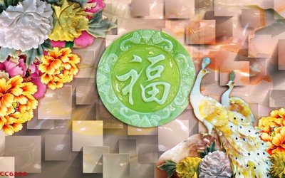 Download file tranh File gốc tranh chim công CC6200 (file gốc PSD)