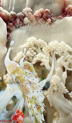 File tranh File gốc tranh chim công CC6236 (gốc) chủ đề tĩnh vật