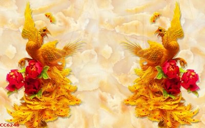 File PSD File gốc tranh chim công CC6248 (nguyên gốc) chất lượng cao