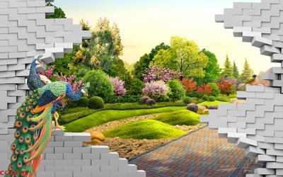 File in ấn File gốc tranh chim công CC6256 (bản gốc) cao cấp