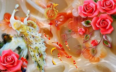 File tranh File gốc tranh chim công CC6349 (ảnh gốc) không bị mờ