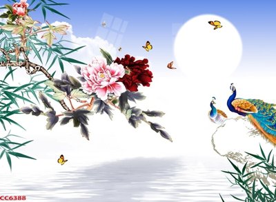 File gốc File gốc tranh chim công CC6388 (Filetranh.com) File gốc tranh chim công CC6388