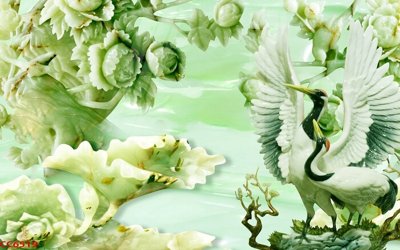 File gốc File gốc tranh chim công CC6519 (phong cách) tối giản