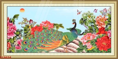 File tranh File gốc tranh chim công CC6634 (gốc) in backlit film