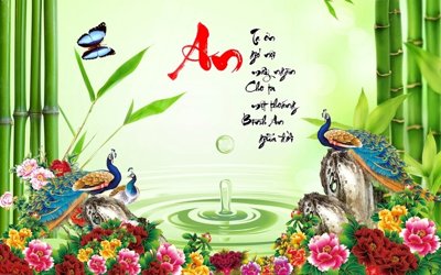 Ảnh gốc File gốc tranh chim công CC6676 (độ nét cao) in mica