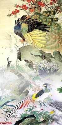 File gốc File gốc tranh chim công CC6706 (ảnh chi tiết) để in trần