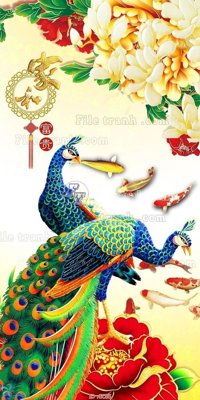 File in ấn cao cấp File gốc tranh chim công CC85 (file gốc)