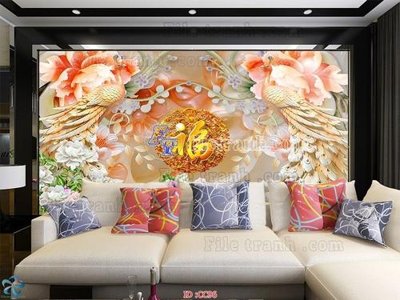 File gốc File gốc tranh chim công CC96 (PSD/TIFF) độ phân giải cao