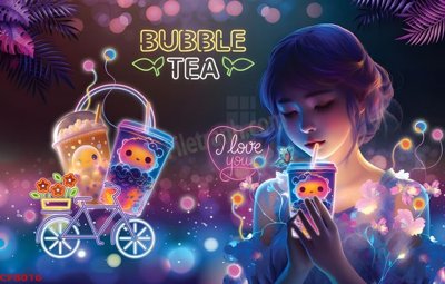 Tải file File tranh dán tường cà phê nhà hàng CF8016 (gốc) in tranh tráng gương