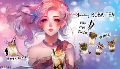 File ảnh gốc File tranh dán tường cà phê nhà hàng CF8018 không vỡ nét