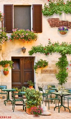 File PSD File tranh dán tường cà phê nhà hàng CF8130 (gốc) cho designer